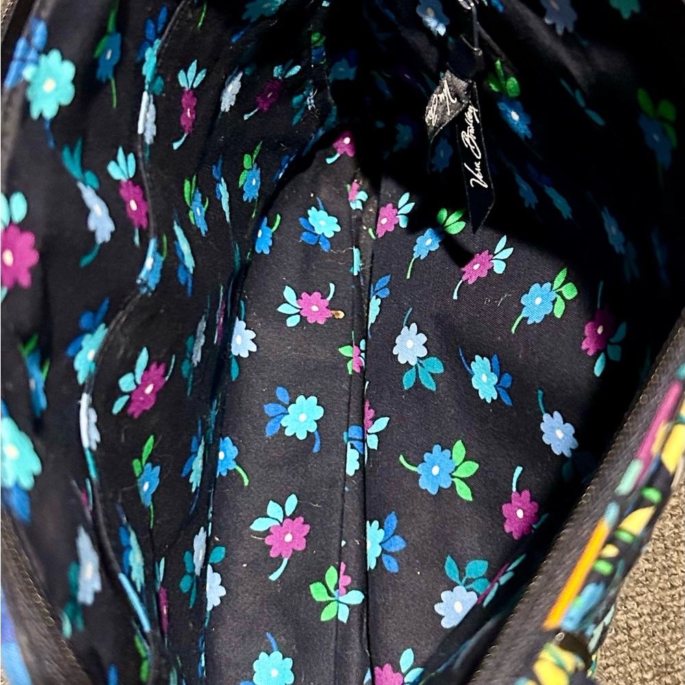 Vera Bradley Midnight Blues Floral Women's Shoulder iPad Laptop Bag - Picture 4 of 4